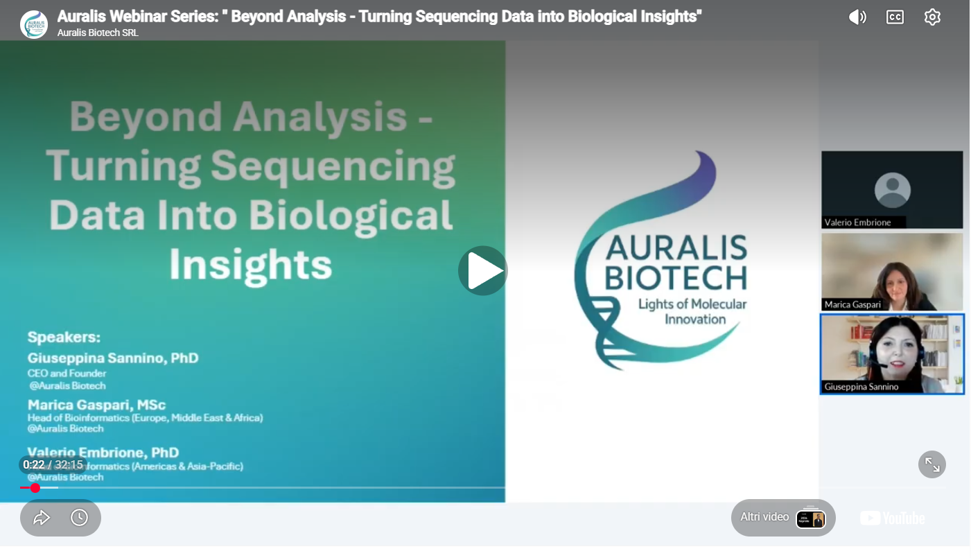 Load video: Auralis Webinar Series, bioinformatics webinar